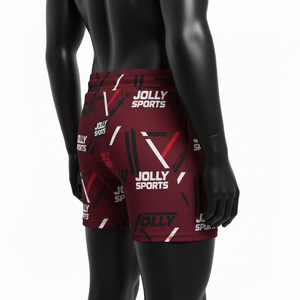 Shorts de mujer de alta calidad en poli spandex elástico con estampado gráfico, tela transpirable y logo sublimado. - Product Image 3