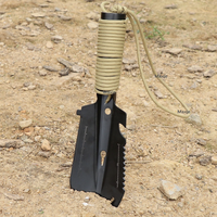 Outil de survie multifonctionnel 7 en 1, petite pelle tactique portable pour le camping, outil d'urgence avec pochette de transport