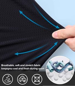 Shorts en mesh pour homme, entrejambe 6 pouces/9 pouces, shorts de sport respirants pour la gym et les entraînements, toutes les couleurs sont disponibles. - Product Image 3