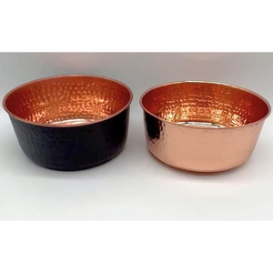 Tazón de cobre de última moda, de alta calidad, hecho en India, el más vendido, ecológico, estilo antiguo, para mezclar y servir pudín. - Product Image 4