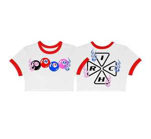 Nueva Camiseta Corta de Moda para Mujer, Cuello Redondo, Diseño con Bloques de Color, Estilo Deportivo Urbano, 100% Algodón Orgánico - Product Image 1