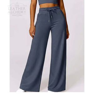 Elegant High Waist Wide Leg Pants Women Soft Draped Loose Fit Trousers Lightweight Breathable Cotton <b>Linen</b> Casual Pants Stylish - Product Image 1