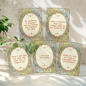 Cartes d'affirmation transparentes en plastique pour la guérison mentale, pour usage familial, 50 cartes, finition brillante - Product Image 6