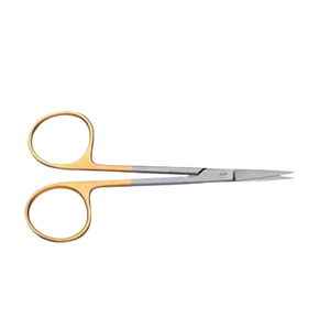 Ciseaux ophtalmiques microchirurgicaux professionnels en acier inoxydable TC Iris, réutilisables, certifiés CE, fabricant OEM Ariston - Product Image 1