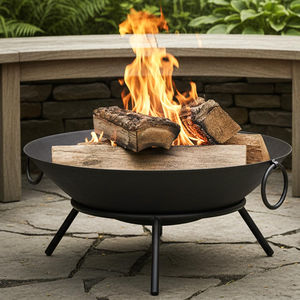 Iron Fire Pit Bowl With Stand Round Black Outdoor Garden Patio Wood Burning Heater For Camping Backyard In Reasonable Price - Product Image 5