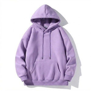 Sweat-shirt à capuche pour homme, grande taille, couleur unie, coton, molleton français, manches longues, respirant, décontracté, vêtements d'automne - Product Image 3