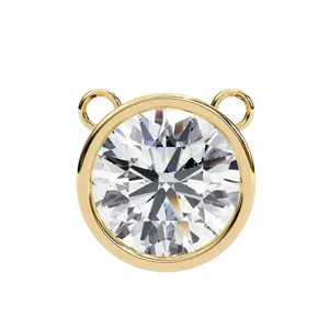 Pendentif en diamant de laboratoire de couleur E, taille brillant rond, certifié IGI, en or massif, pour mariage, fiançailles et anniversaire, unisexe - Product Image 2