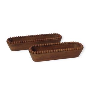 Tarros y cuencos de vela de madera de mango de estilo americano de lujo, diseño de cuentas hecho a mano para Navidad y bodas, decoración del hogar, gran oferta - Product Image 1