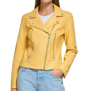 Chaqueta de Cuero Ajustada para Mujer, Estilo Moderno, Uso Diario, Diseño Moderno, Prenda Exterior Ligera - Product Image 1