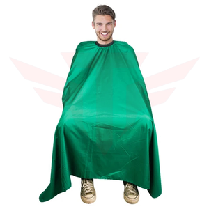 Cape de coiffure sans manches verte, écologique, en polyester/nylon, résistante à l'eau, pour salon de coiffure - Product Image 3
