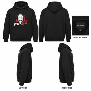 Sweat-shirt à capuche unisexe noir personnalisé avec impression graphique, en molleton de coton, fabrication OEM, marque privée, streetwear - Product Image 3