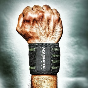 Venta al por mayor de muñequeras elásticas personalizadas unisex para gimnasio, muñequeras transpirables para levantamiento de pesas con bucle para el pulgar, suministro a granel - Product Image 4