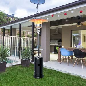 Riscaldatore da Patio a Propano in Acciaio con Tavolo e Ruote per Campeggio all'Aperto - Product Image 2