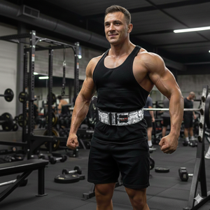 Cinturón de entrenamiento con pesas de cuero de calidad profesional Rexfit Sports para gimnasio y entrenamiento en casa durante el entrenamiento en el gimnasio y entrenamiento de fuerza. - Product Image 2