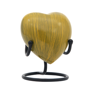 Heart Shape Aluminum Cremation Urn Ashes Keepsake <b>Mini</b> Memorial Funeral Eco-Friendly Handmade Durable Modern Luxury Tabletop - Product Image 1