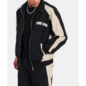 NOUVEAU Coupe-vent personnalisé avec logo, imperméable, léger, en polyester et nylon, pour hommes, ensemble de survêtement coupe-vent pour activités de plein air - Product Image 5