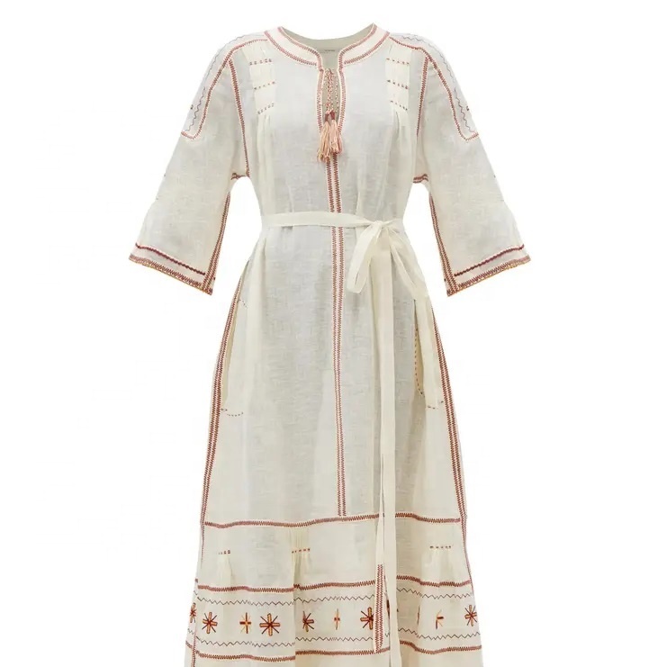 vestido largo campesino blanco que te permiten ser informal con