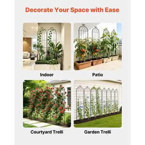 Traliccio per Rose 87 x 20 Pollici, Confezione da 4 Pezzi, Tralicci da Giardino con Chiusura Sicura, Finitura Verniciata a Polvere, Facile da Installare, Cancelli per Recinzioni - Product Image 6