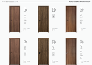 Viet Nam Origin 100% puerta WPC impermeable puertas de habitación internas marco de puerta Wpc decorativo tablero de Wpc puerta compuesta - Product Image 3