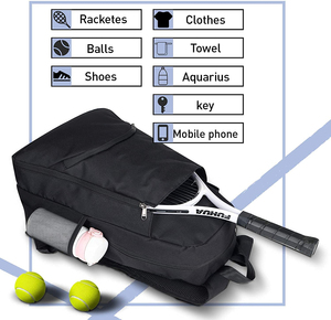 Custom Logo Customizable Brand Tennis Racket <b>Backpack</b> with Polyester Material Waterproof 7 Inch 30-40L Capacity for Women <b>Men</b> - Product Image 5