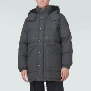 Chaqueta Acolchada con Capucha para Hombre, Invierno, Gruesa, Cálida, Casual, Holgada, Color Sólido, Relleno de Poliéster, Transpirable, Cierre de Cremallera, Larga - Product Image 6