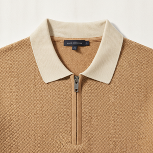 Suéter de punto para hombre OEM, nuevo, con puntadas invisibles, de mezcla de algodón, a la moda, con botones, estilo polo, para negocios. - Product Image 2