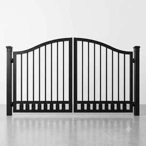 Puerta Doble Europea KHP con Recubrimiento en Polvo, Resistente al Óxido, Altamente Duradera, Apertura Abatible, Fácil Montaje para Uso en Exteriores - Product Image 1