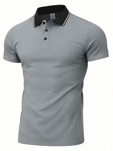 Men's Short-sleeve 100% Cotton Anti-Wrinkle Shirt Lapel Print Fitted Casual Sportswear <b>Top</b> for Business Travel <b>Work</b> Dates Home - Product Image 5