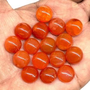 พลอยคาร์เนเลียนทรงกลมเจียระไนแบบคาโบชอง ขนาด 13 มม. สีส้ม พลอยคาร์เนเลียนแบบเม็ดเดี่ยว ราคาขายส่ง จำนวนมาก สำหรับทำเครื่องประดับ - Product Image 2
