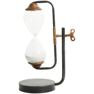 Sablier en verre de style industriel avec cadre métallique et support réglable - Product Image 4