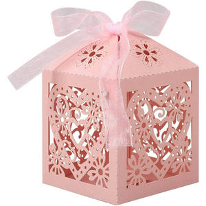 Caja de dulces hueca de alta calidad al por mayor, caja de recuerdos, caja de regalo de joyería premium con diseño láser de amor, de gran estética. - Product Image 1