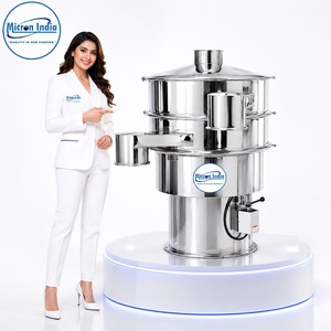 Machine de tamisage vibratoire en acier inoxydable, équipement industriel de tamisage de poudre, semi-automatique, moteur 220V - Product Image 2