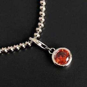 สร้อยข้อมือเงินแท้ประดับพลอยโกเมนสีแดงประจำเดือนมกราคม ของขวัญสำหรับผู้หญิง - Product Image 3