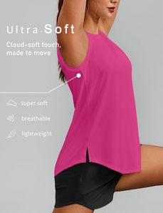 <b>Womens</b> Casual Ribbed <b>Tank</b> <b>Top</b> Sleeveless Fitted Stretch Cotton Eco-Friendly Quick Dry Crew Neck 180g Soft Breathable Summer - Product Image 4