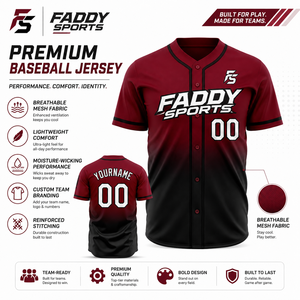 Maillot de baseball personnalisé à boutons, sublimé, uniforme d'équipe pour hommes, vêtements de sport respirants à séchage rapide, chemise d'entraînement, vente en gros - Product Image 4