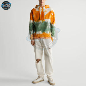 Sudaderas con Capucha Tie Dye Personalizadas para Hombre, Básicas, de Algodón Mezclado, Corte Regular, Ropa Urbana de Invierno, Sudaderas con Capucha de Forro Polar Tie Dye Personalizadas - Product Image 3