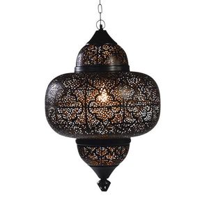Lanterne marocaine suspendue en métal unique pour l'éclairage d'ambiance de la maison, ajoutant un charme exotique et des effets d'ombre artistiques - Product Image 6