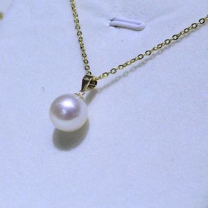 Collar de Perlas de Oro Natural con Cierre de Broche Universal de 16-17 mm, con Circonita y Microdefectos, en Caja de Regalo - Product Image 2