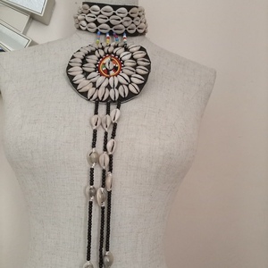 Collier Bohème Fait Main CRYSTAL CRAFT, Perles de Riz Colorées, Tressé Multicouche, Style Africain Exagéré - Product Image 5