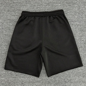 2026 Streetrush hommes haute rue décontracté droite solide dentelle 100% coton Hip Hop taille élastique jean Shorts New York broderie - Product Image 4