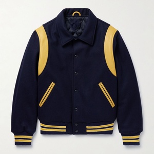 Winter Varsity Jacket Couple Gothic Hip Hop Stitching Contrast Baseball Uniform New Retro <b>Clothes</b> Front Leather Windproof - Product Image 1