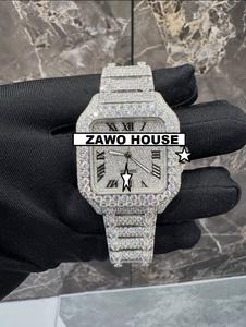 Reloj Mecánico ETA de Acero Inoxidable, Personalizado, Unisex, de Lujo, Estilo Vintage, Hip Hop, con Diamantes Moissanite - Product Image 6