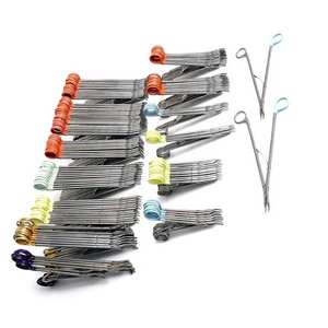 Juego de instrumentos quirúrgicos de acero inoxidable de grado hospitalario con aplicador de clips en diferentes tamaños - Product Image 4