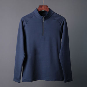 Sudaderas con media cremallera personalizadas al por mayor para hombre, con cuello alto, tipo jersey, para golf y ropa deportiva. - Product Image 4