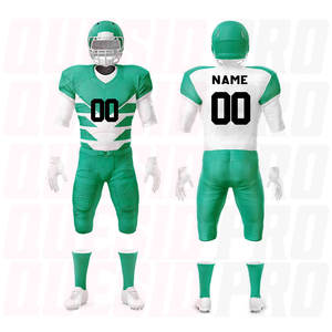 Uniforme de football américain personnalisé 100% polyester, respirant, léger, vêtements de sport pour hommes, broderie, uniformes par sublimation - Product Image 1