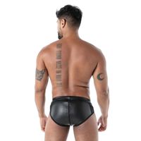 Calzoncillos bóxer con cremallera completa Kinky, negros, para hombre, estilo fetish, ajustados, sexys