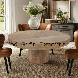 Wholesale Mango Wood Multipurpose <b>Stand</b> Elegant Wooden <b>Cake</b> Platter Dining Table Decor Wedding Serving Tray for Dessert Pizza - Product Image 1