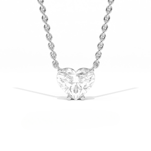 Aarinya Amore, Diamante Cultivado en Laboratorio con Corte Corazón, Certificado IGI, Solitario en Oro Rosa de 9K, Elegante Colgante con Engaste de Puntas, Regalo de Boda - Product Image 3