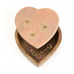 Caja de Corazón Personalizada, Caja de Madera en Forma de Corazón con Tapa con Bisagras, Caja Decorativa con Flores Talladas, Contenedor de Madera, Caja de Almacenamiento - Product Image 6