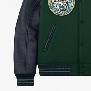 Latest Designs Long Sleeve Men Hooded Baseball Premium Quality Letterman Baseball School College Bomber Varsity Jacket For <b>Boys</b> - Product Image 3
